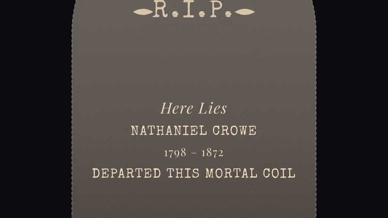 Six different tombstone template designs arranged in a row showing various gothic shapes