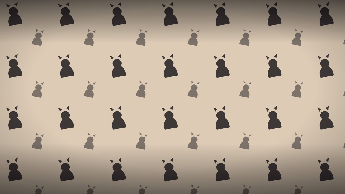 Black Cats wallpaper: Soft black cats on warm oat. The lightest wallpaper in the set.